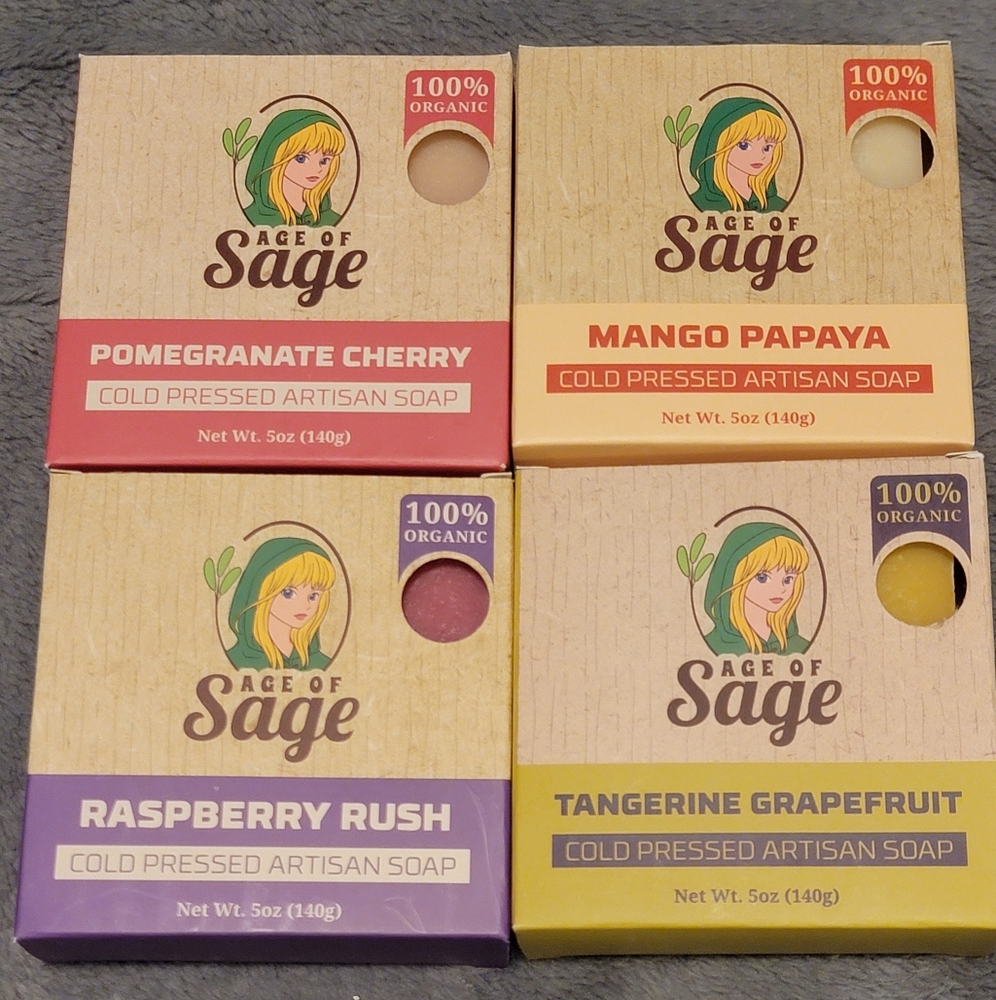 Age of Sage Cold Pressed Artisan Soap Set - Fruity Collection